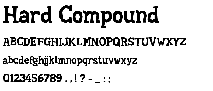 Hard Compound font